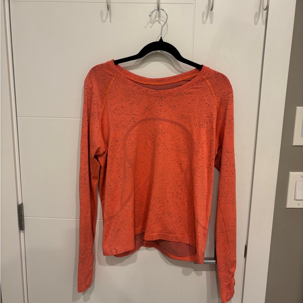 lululemon athletica Orange Long Sleeve Tee